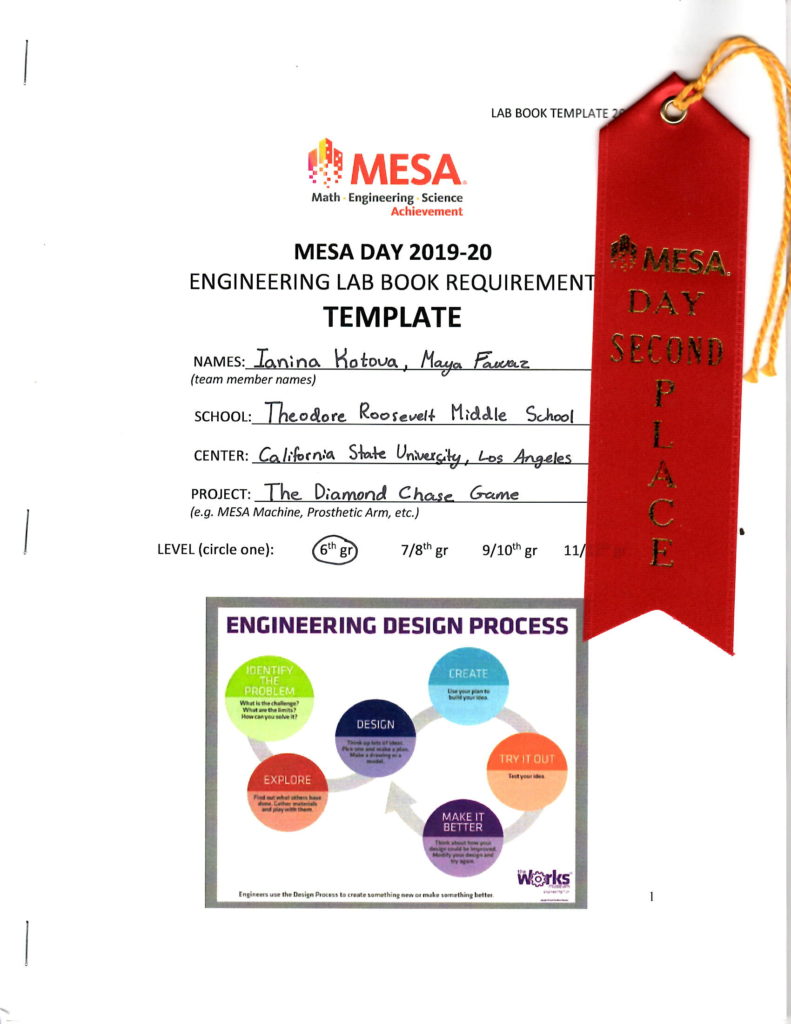 MESA DAY 2019-20 2nd Place
