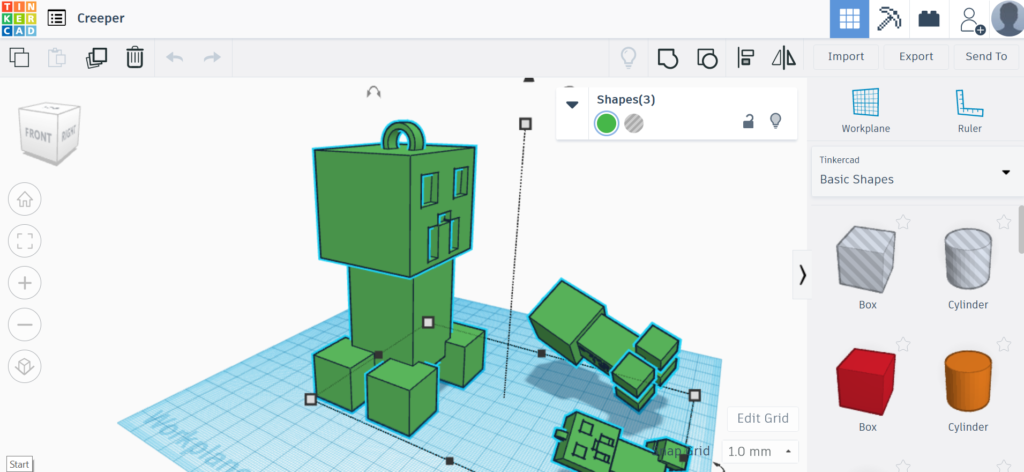 Creeper 3D design